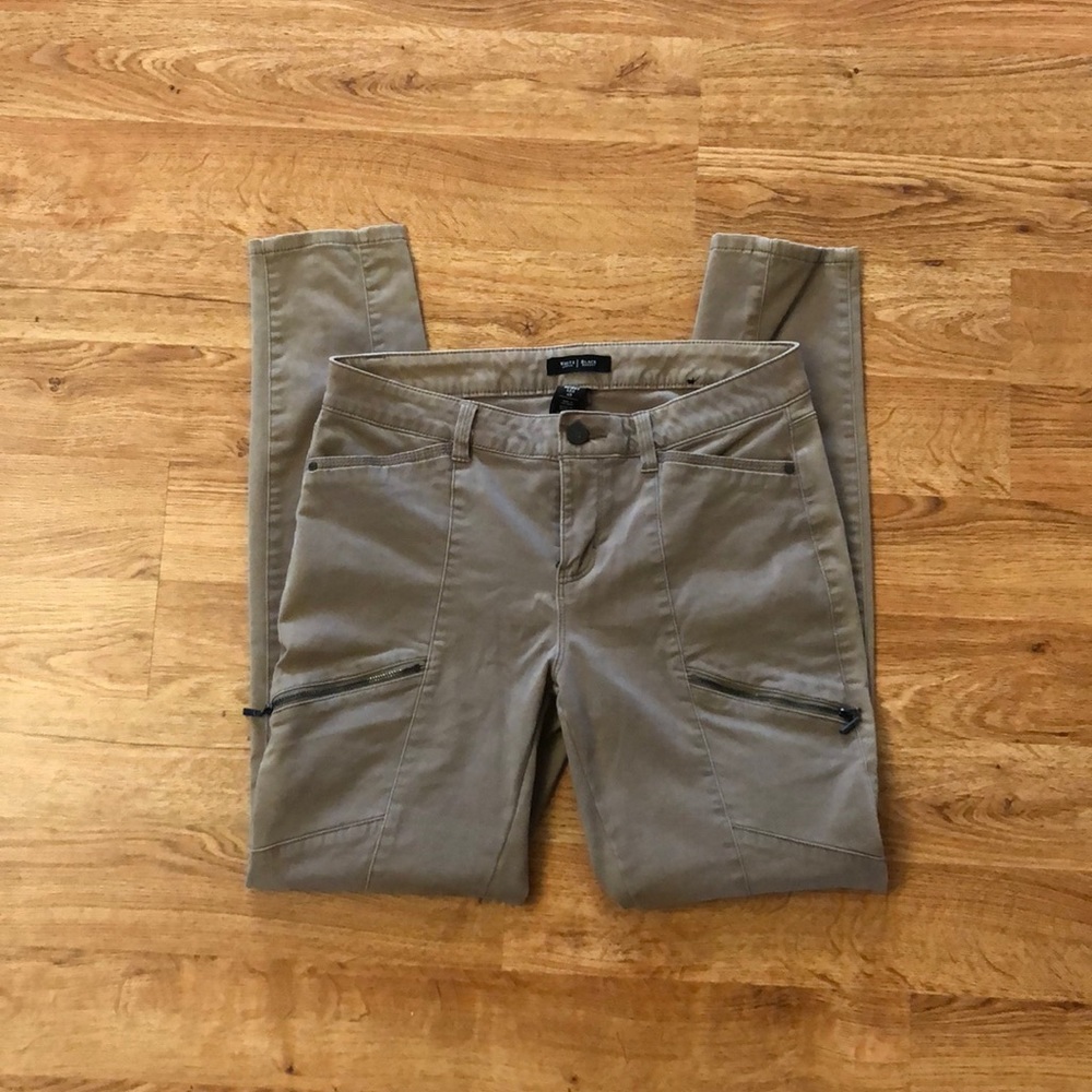 White House Black Market Skinny Utility Jeans sz 6